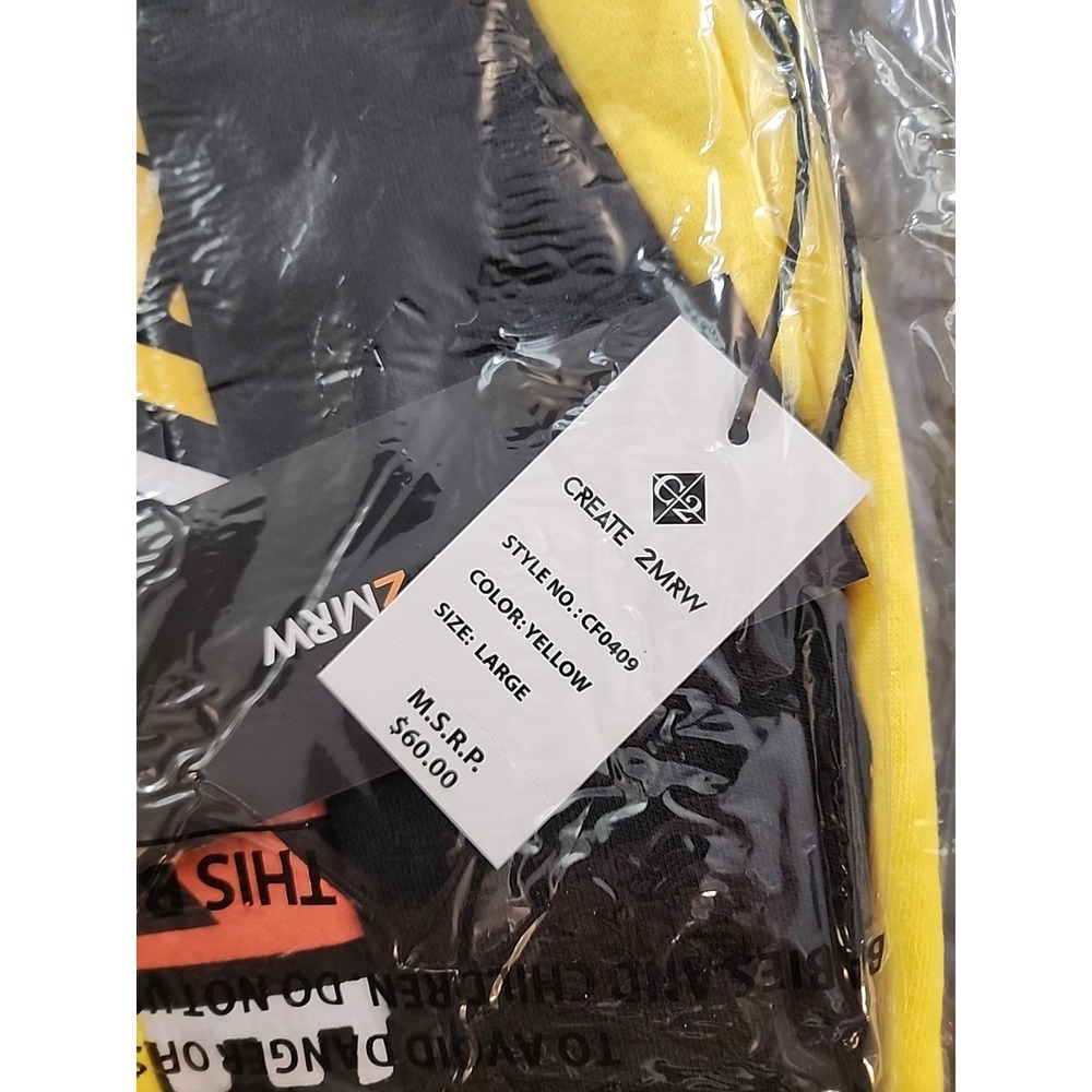 CREATE 2MRW‎ Sweatpants Colorful Yellow Florescent Multicolor size Lg $60 - Picture 3 of 4